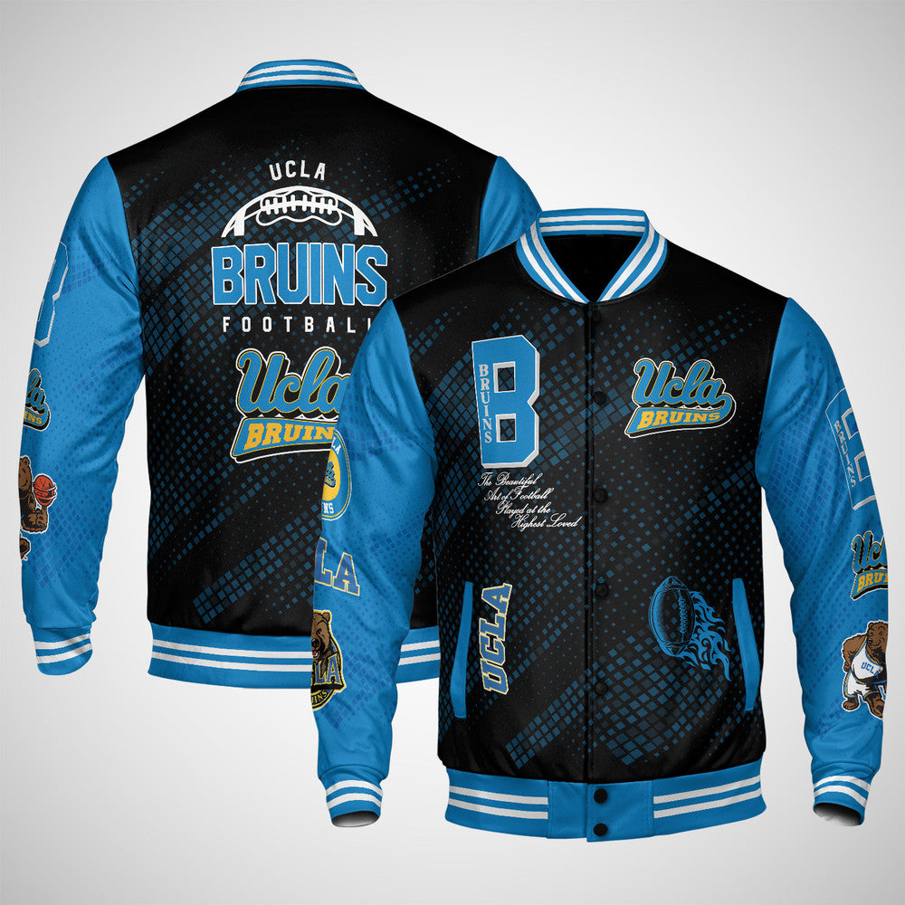 Ucla Bruins , Ncaa Pattern Baseball Jacket, Varsity Jacket V12