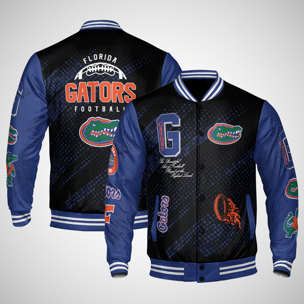 Florida Gators , Ncaa Pattern Baseball Jacket, Varsity Jacket V12