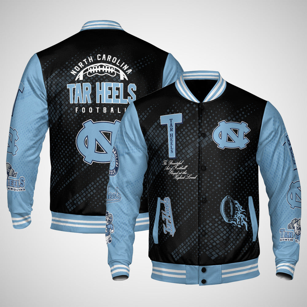 North Carolina Tar Heels , Ncaa Pattern Baseball Jacket, Varsity Jacket V12