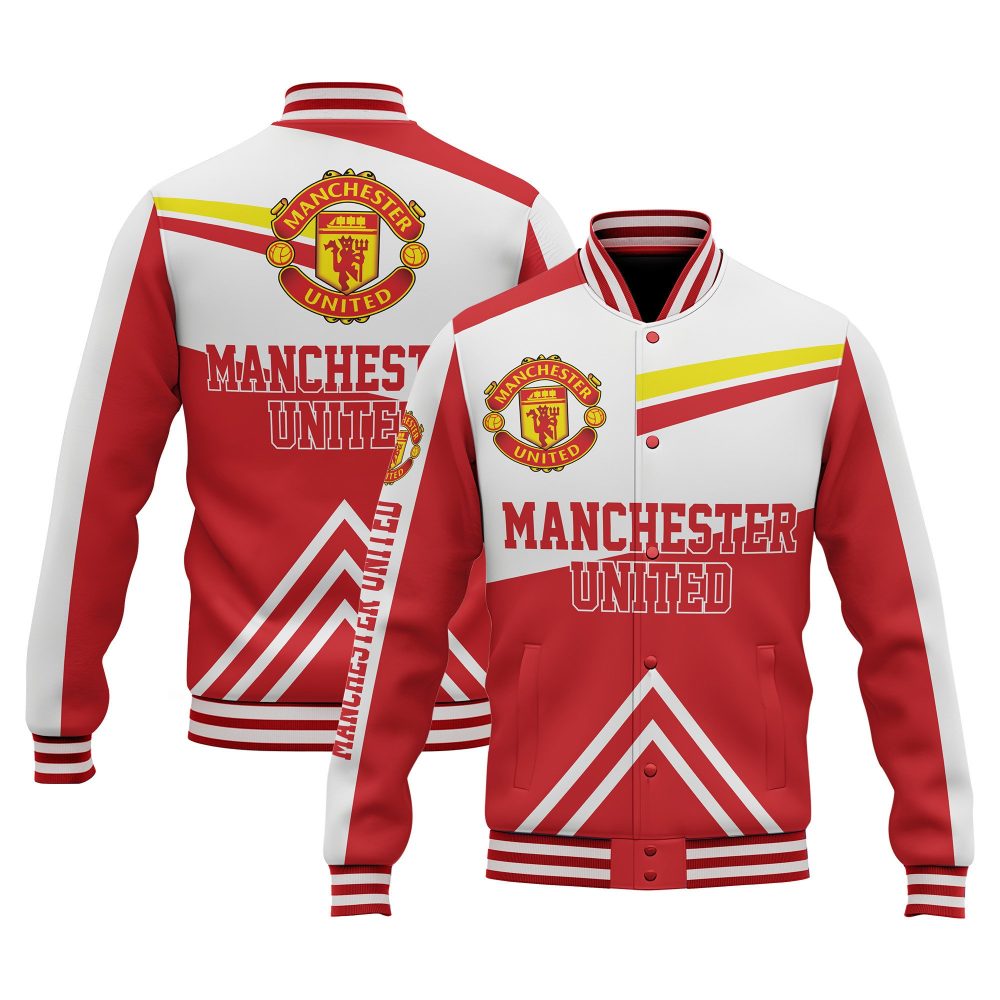 Manchester United Special Design 3D Unisex Varsity Jacket