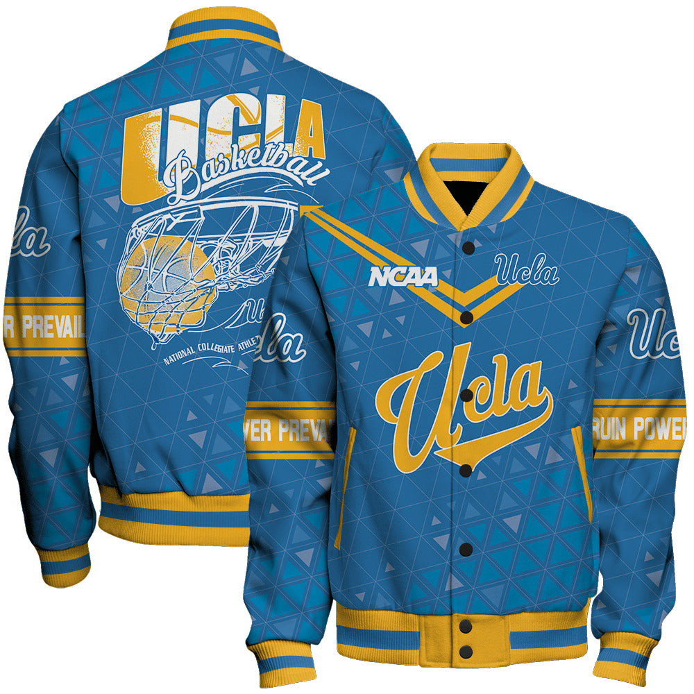 Ucla Bruins Ncaa Basketball Bruin Power Prevails 3D Unisex Varsity Jacket