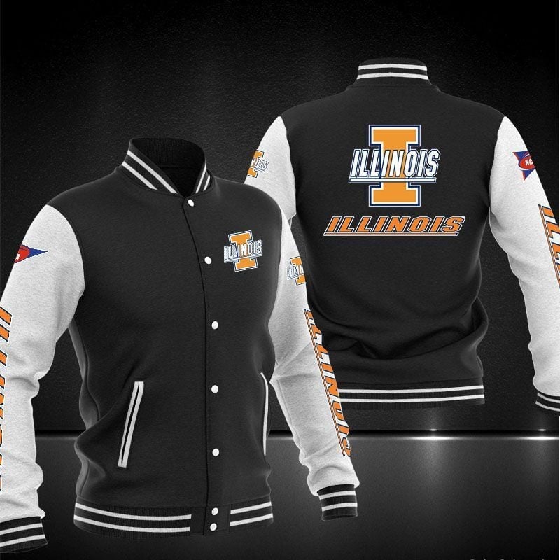 Illinois Fighting Illini Ncaa Baseball Varsity Jacket Full Color