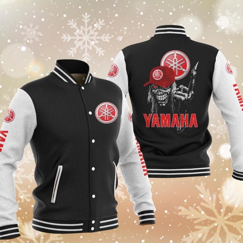 Yamaha Skeleton Baseball Varsity Jacket Full Color