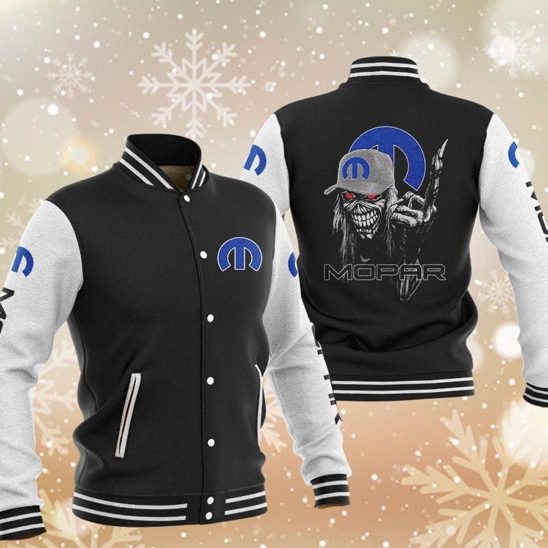 Mopar Skeleton Baseball Varsity Jacket Full Color