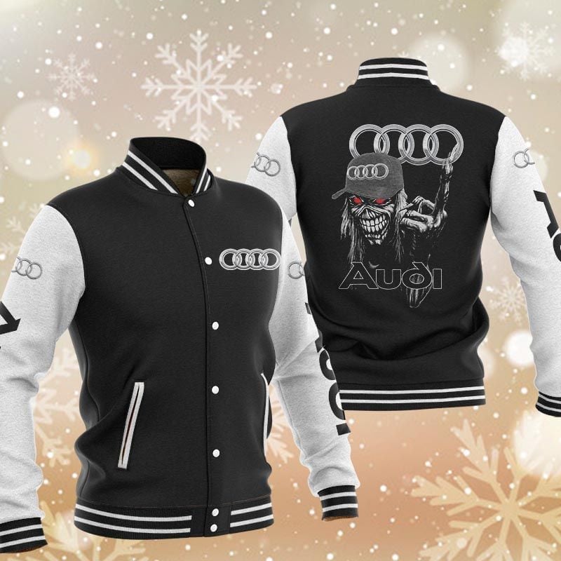 Audi Skeleton Baseball Varsity Jacket Full Color