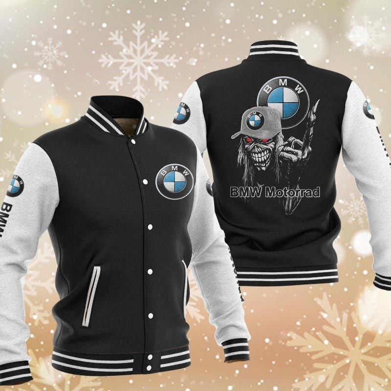 Bmw Motorrad Skeleton Baseball Varsity Jacket Full Color