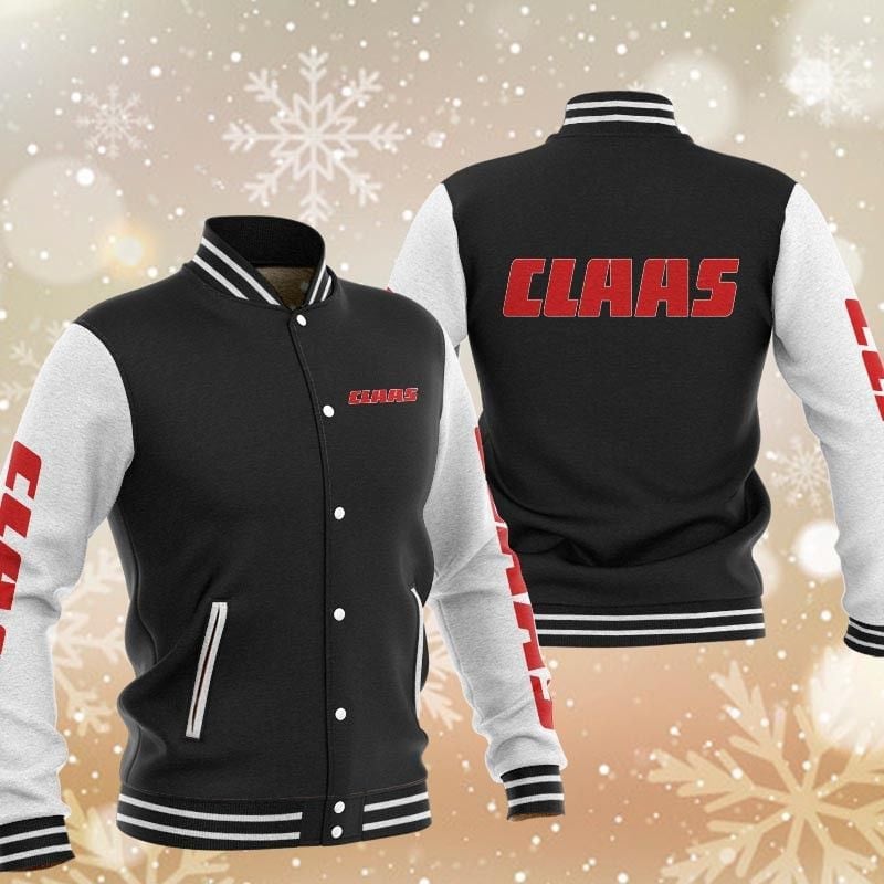 Claas Brand Logo Baseball Varsity Jacket Full Color
