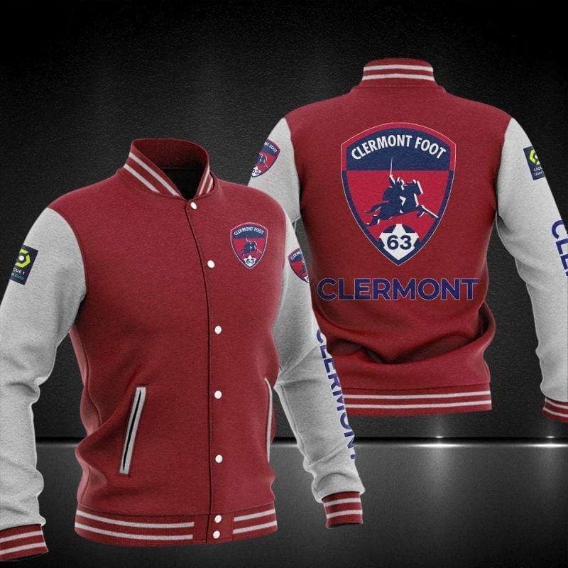 Clermont Foot Auvergne 63 Team Name And Logo Varsity Jacket
