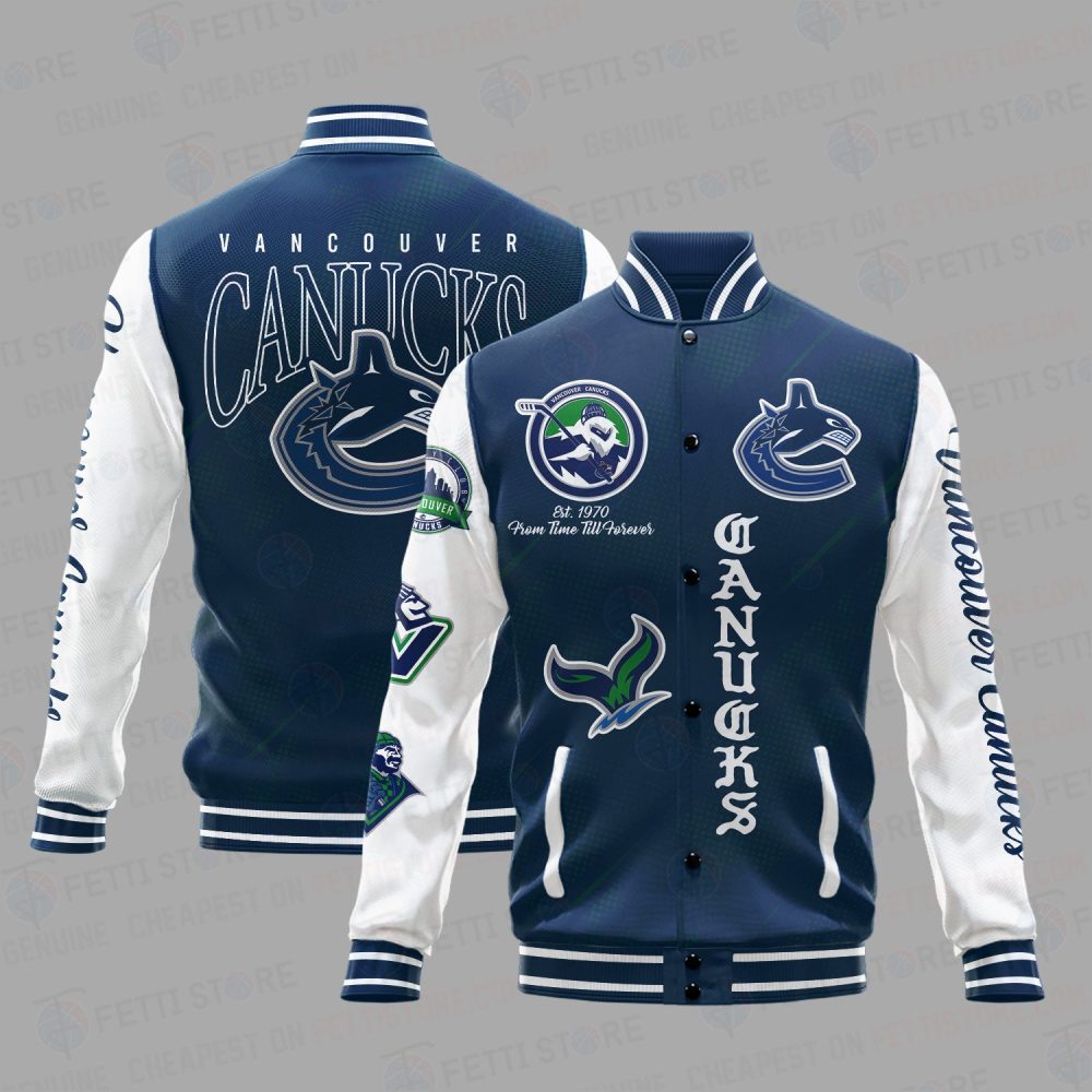 Vancouver Canucks National Hockey League Varsity Jacket Sh1 V1