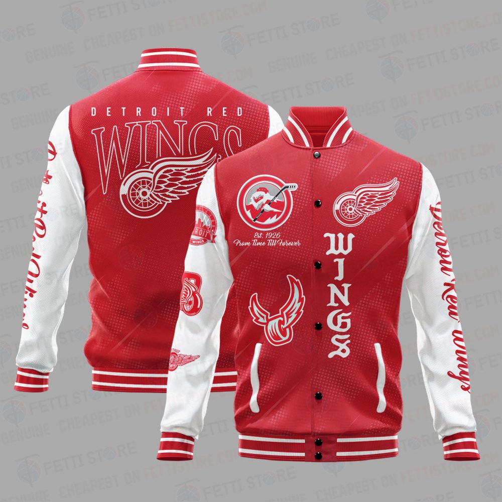 Detroit Red Wings National Hockey League Varsity Jacket Sh1 V1