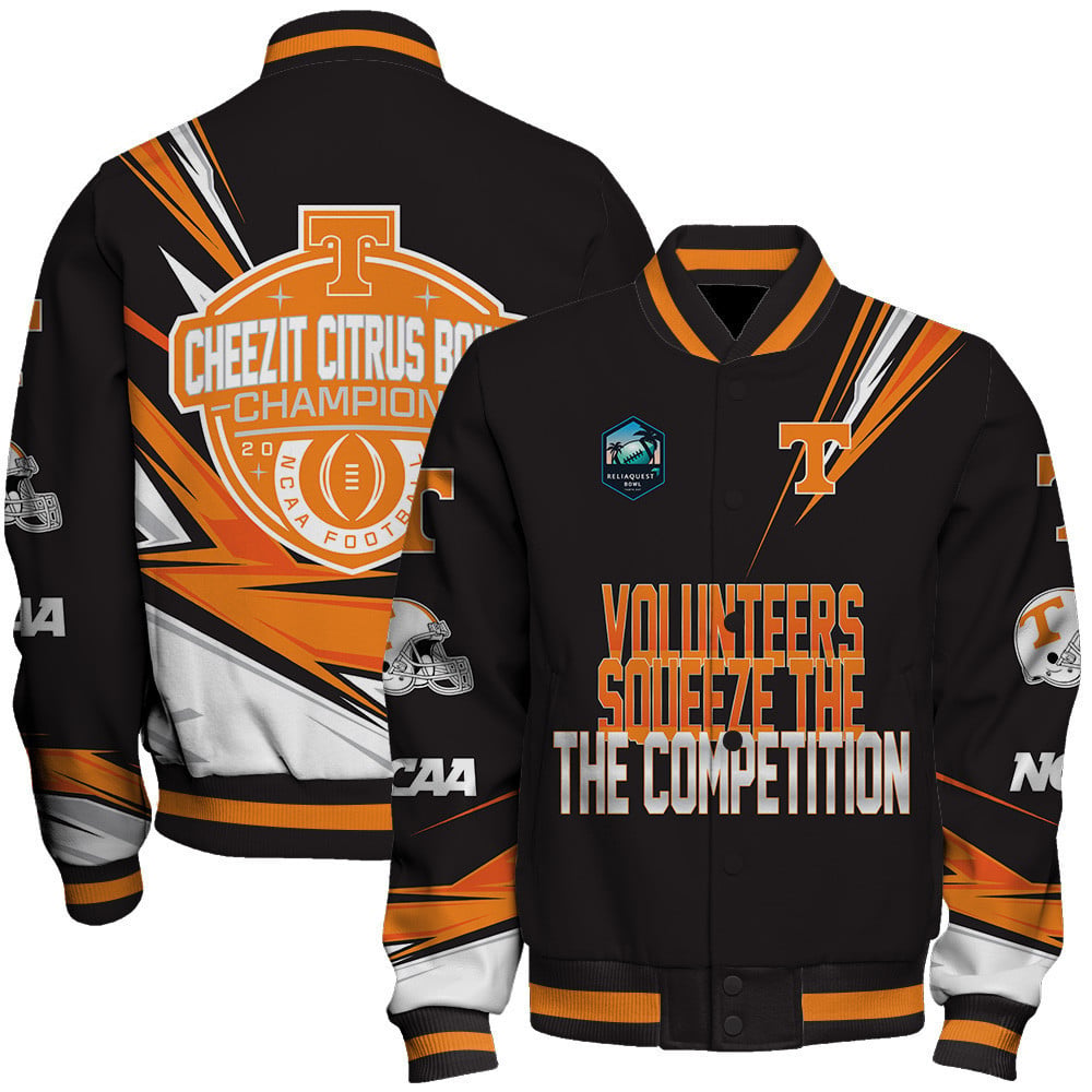 Tennessee Volunteers 2024 Citrus Bowl Ncaa Volunteers Squeeze The Competition Varsity Jacket
