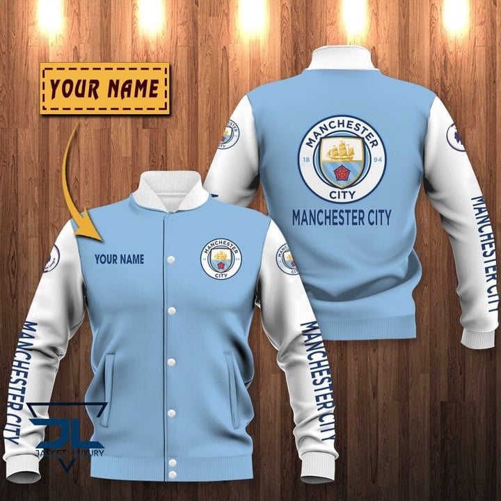 Manchester City F.C Premier League Varsity Jacket