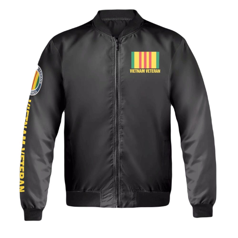Veteran Bomber Jacket Vietnam Veteran I Served My Country Bomber Black Unisex Jacket Jacket