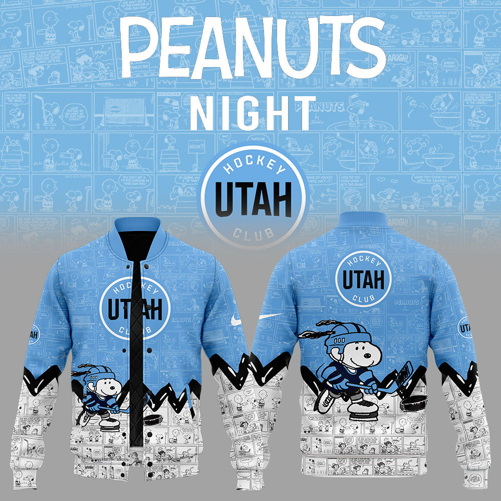 Utah Hockey Anniversary Of Peanuts Jacket V2
