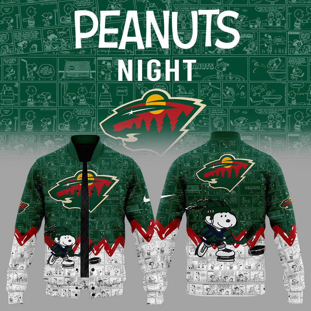 Minnesota Wild Anniversary Of Peanuts Jacket V2