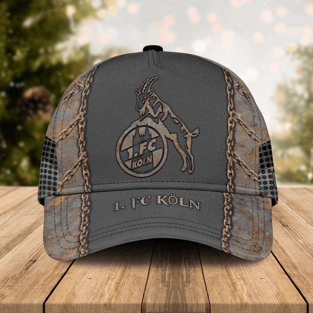 Fc Köln Vintage Style Cap – Embroidered Logo, Adjustable Fit