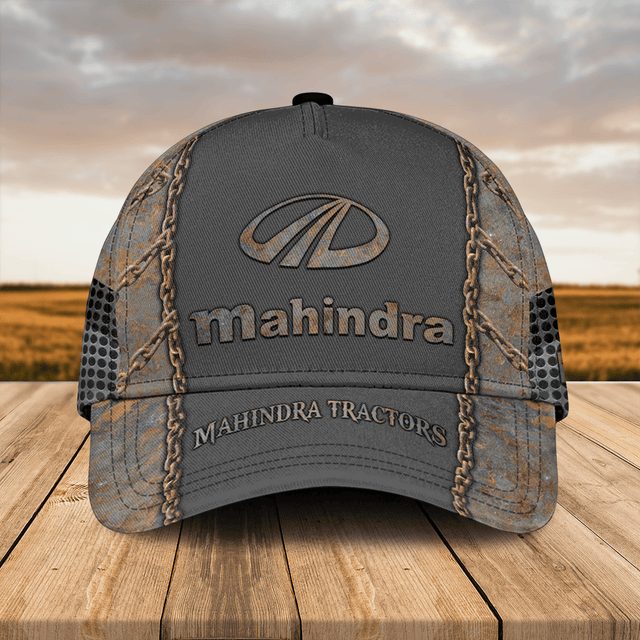 Mahindra Tractors Rustic Logo Cap – Vintage Style Mesh Back Hat For Outdoor Enthusiasts