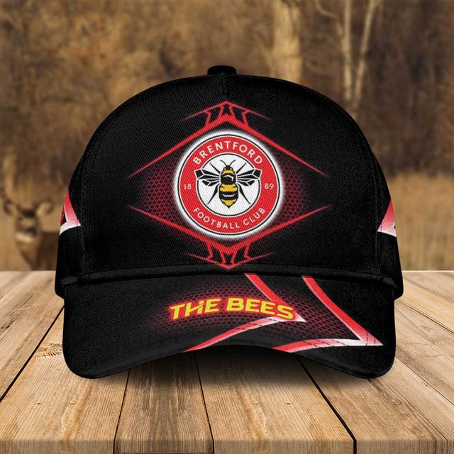 Brentford Fc Baseball Cap - Stylish Black Hat For Fans , The Bees Logo
