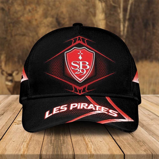 Stylish Sb29 Les Pirates Cap - Premium Black &amp; Red Design - Perfect For Fans