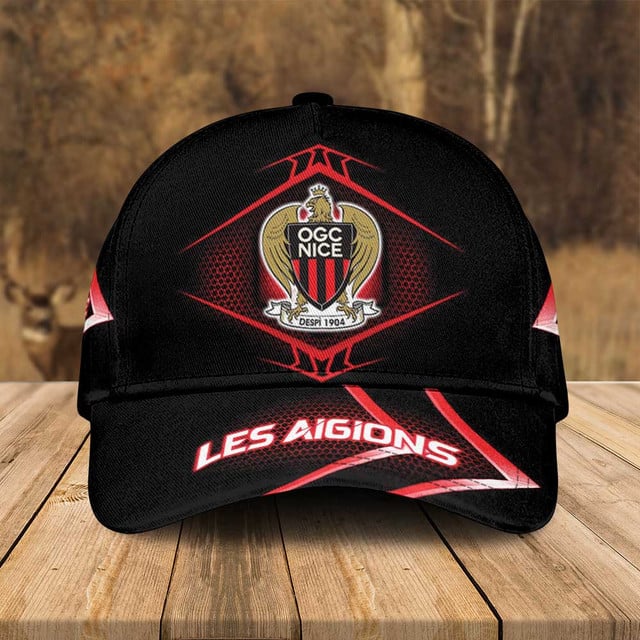 Ogc Nice Les Aiglons Cap – Stylish Black Hat For Fans , Official Merchandise