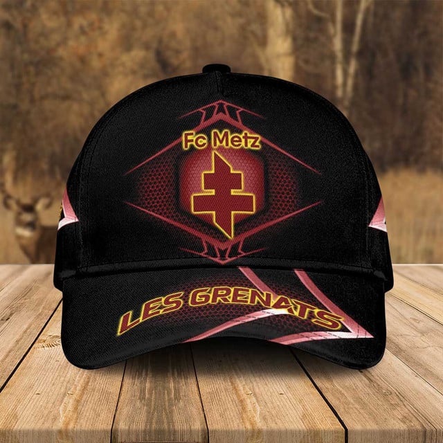 Fc Metz Les Grenats Cap - Stylish Black Fan Baseball Hat For Supporters