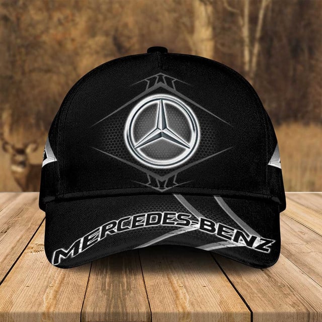 Luxury Black Mercedes-Benz Logo Cap – Premium Design For Car Enthusiasts