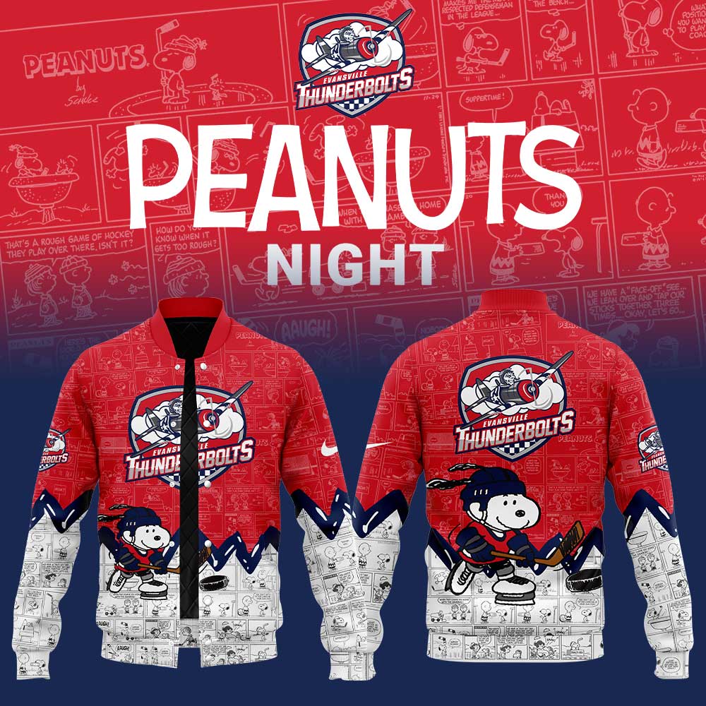 Evansville Thunderbolts 75Th Anniversary Of Peanuts Jacket