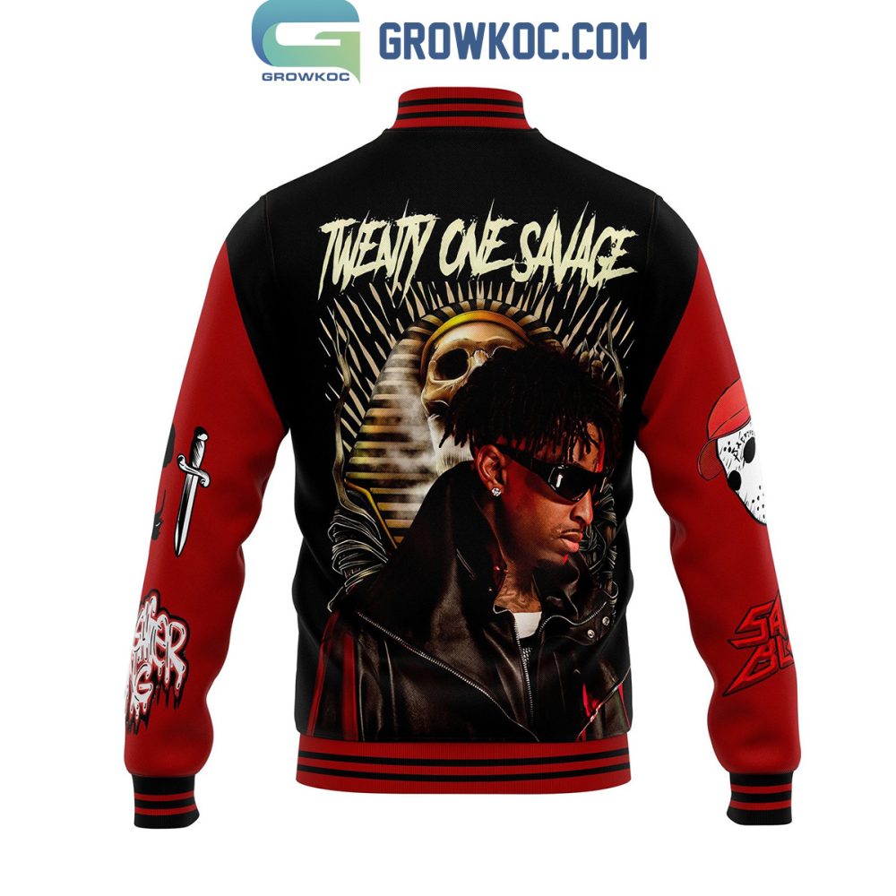 21 Savage Immortal Varsity Jacket – Stylish Streetwear With Skull Graphic Design