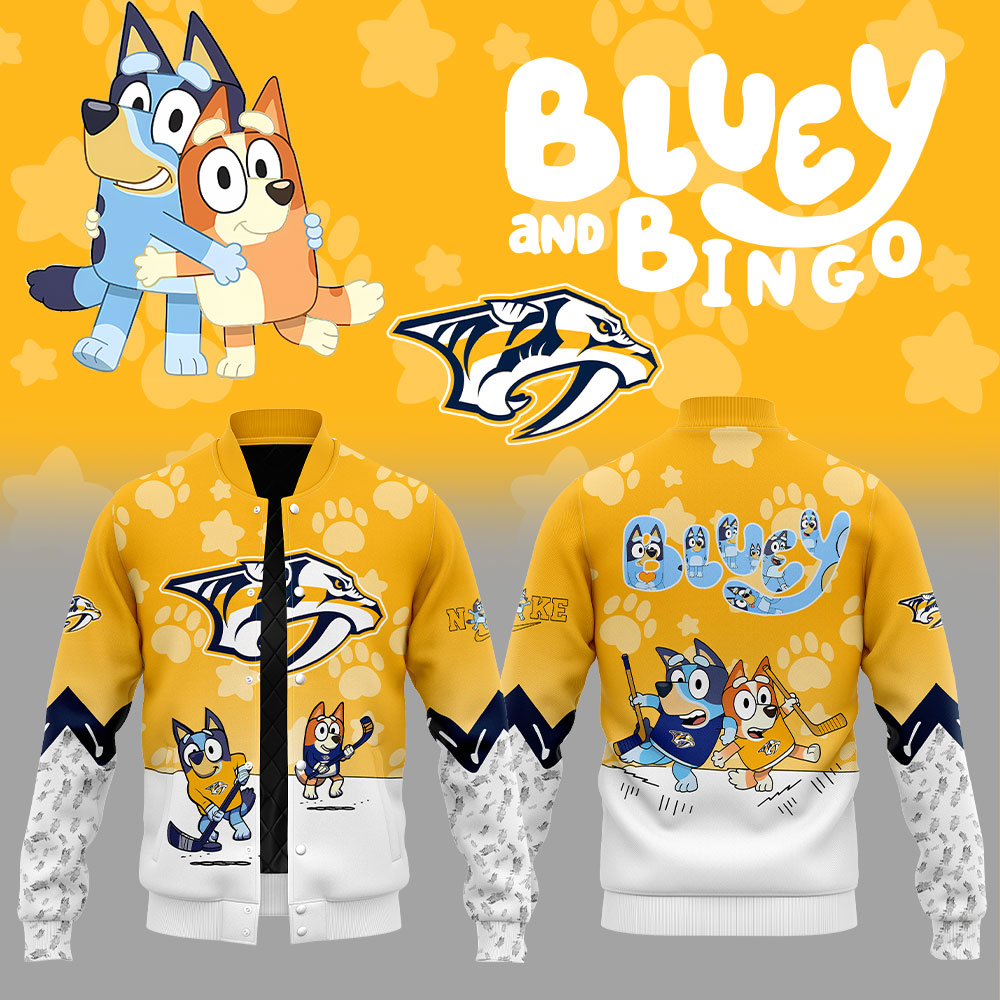 Nashville Predators Bluey And Bingo Jacket