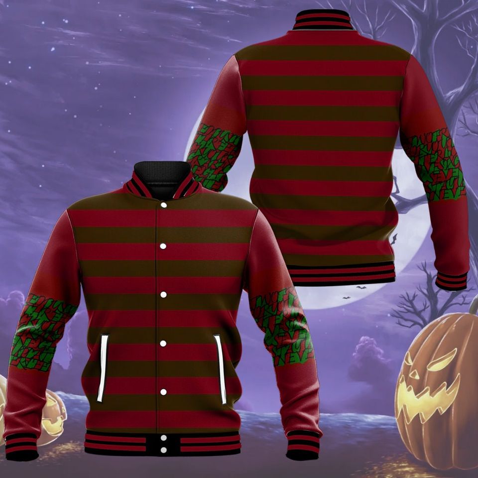 Stylish Striped Varsity Jacket - Perfect For Halloween &amp; Beyond!