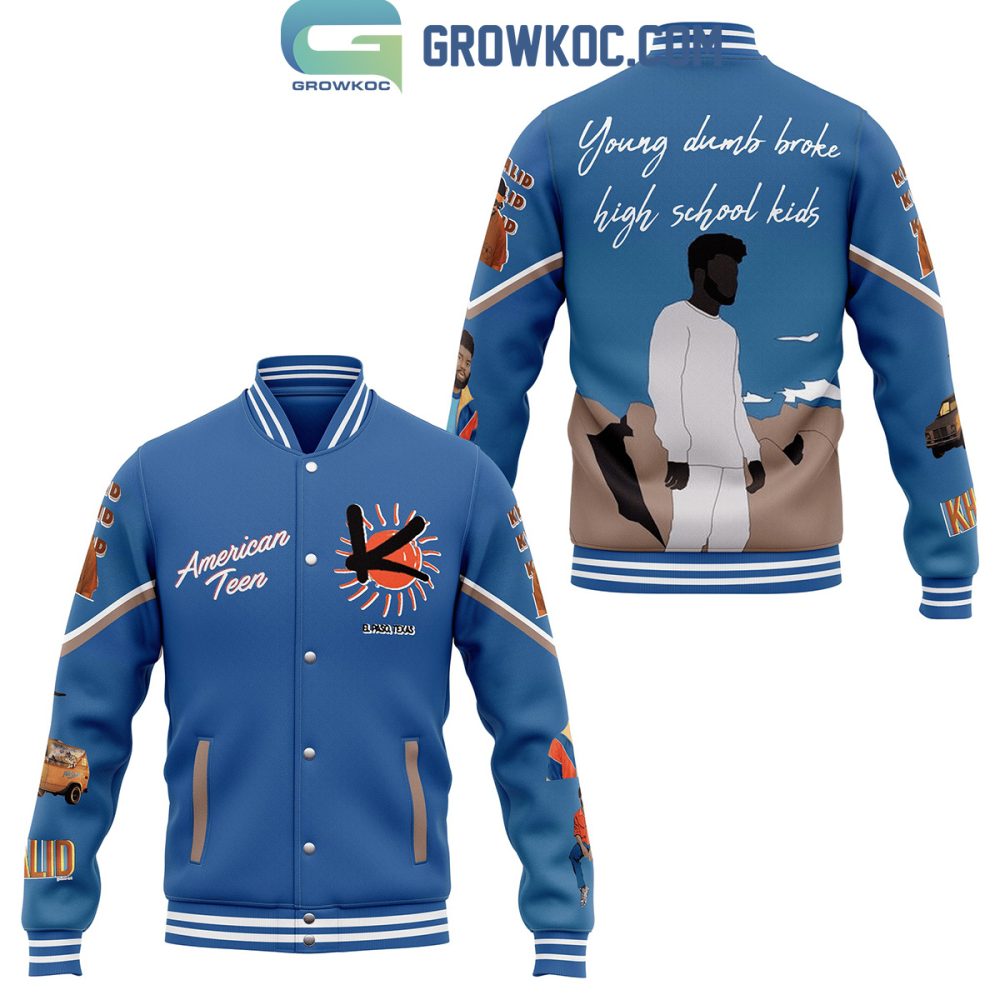 Stylish Blue Varsity Jacket - American Teen Design For High School Kids
