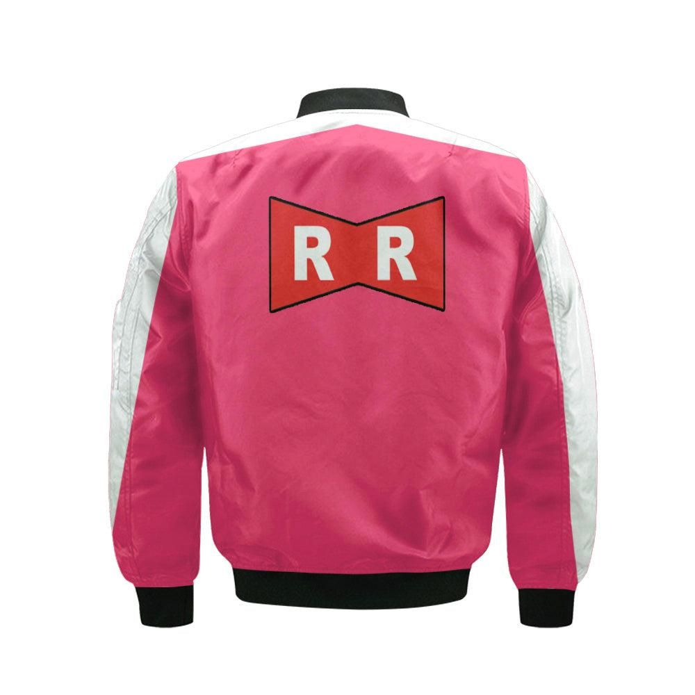Dragon Ball Bomber Jacket Android 18 Armor Suit Costume Bomber Pink Unisex Jacket Jacket