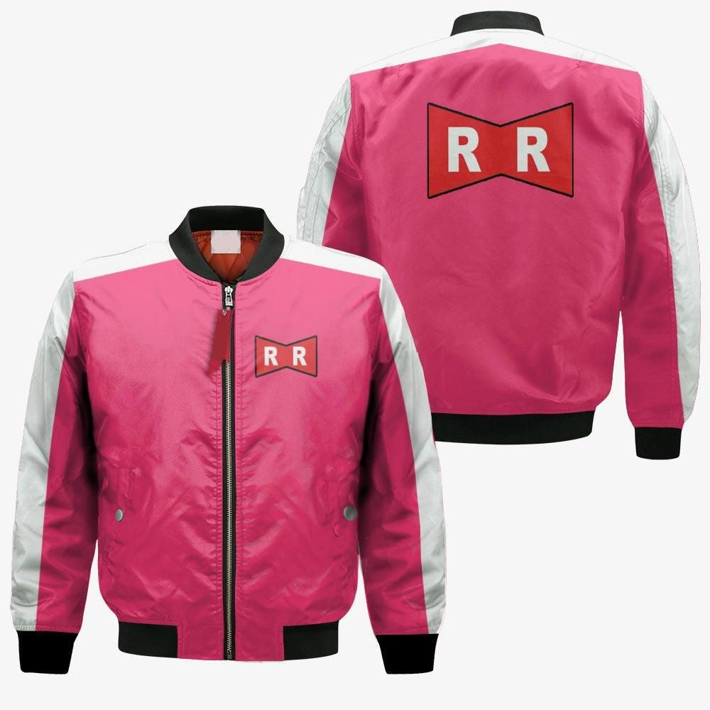 Dragon Ball Bomber Jacket Android 18 Armor Suit Costume Bomber Pink Unisex Jacket Jacket