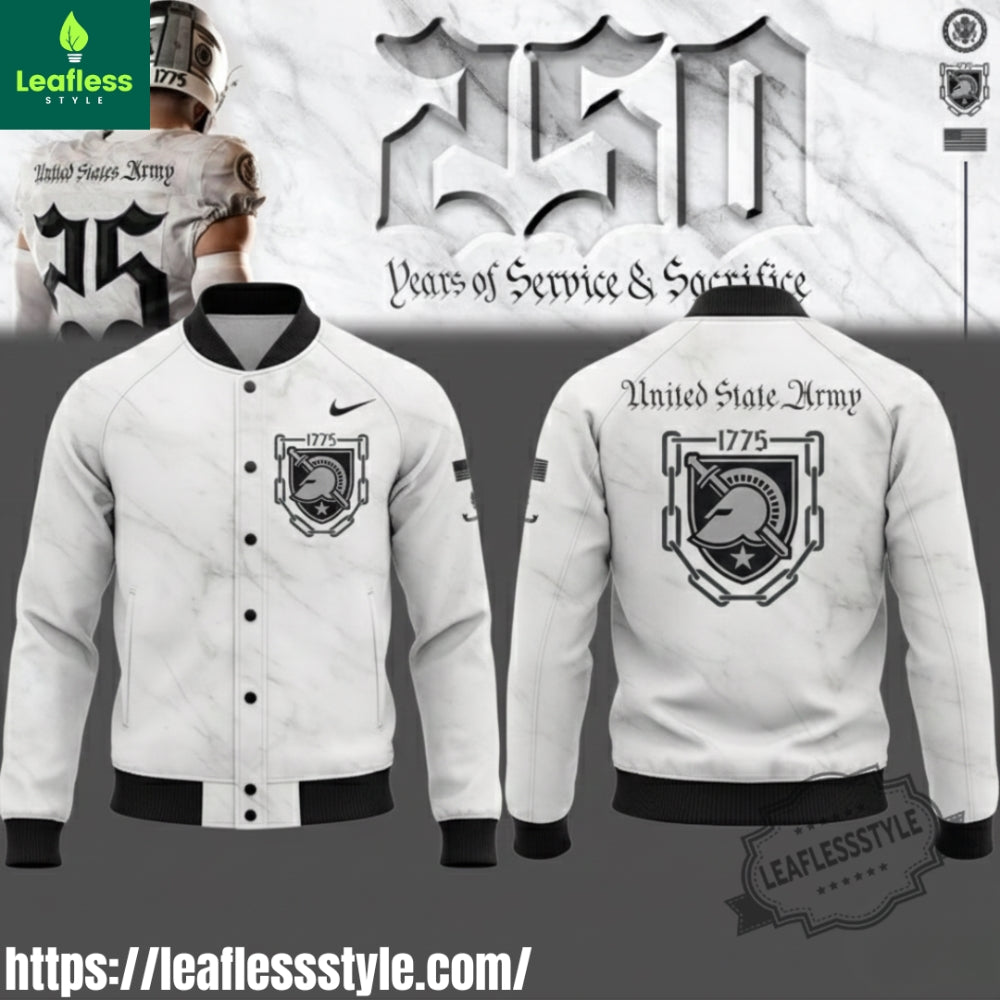 United State Army 250 Years Collection Game Baseball Jacket