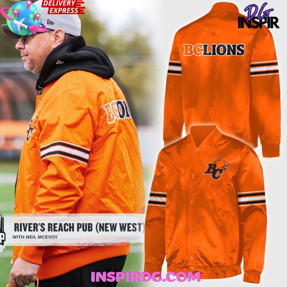 Bc Lions Official 2024 Baseball Jacket