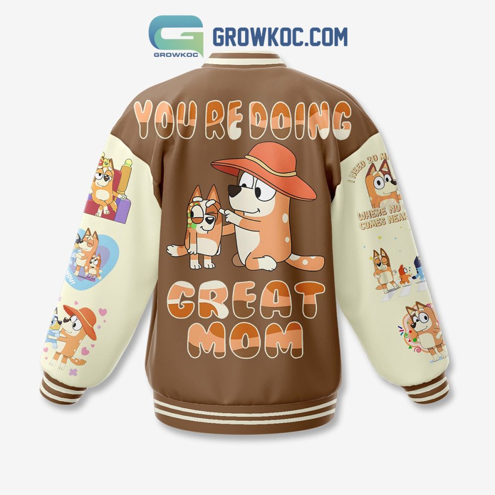 Stylish Cartoon Mom Varsity Jacket - Perfect Gift For Great Moms, Cozy &amp; Fun Design!