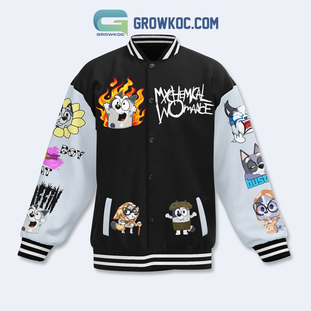 Colorful Cartoon Dog Graphic Varsity Jacket - Unique Streetwear For Kids &amp; Teens