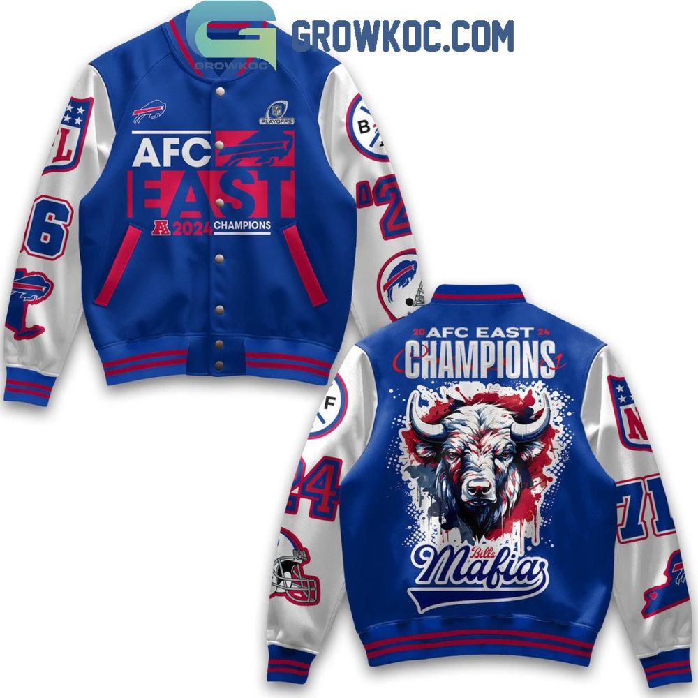Afc East 2024 Champions Jacket - Bold Buffalo Design, Perfect For Fans!