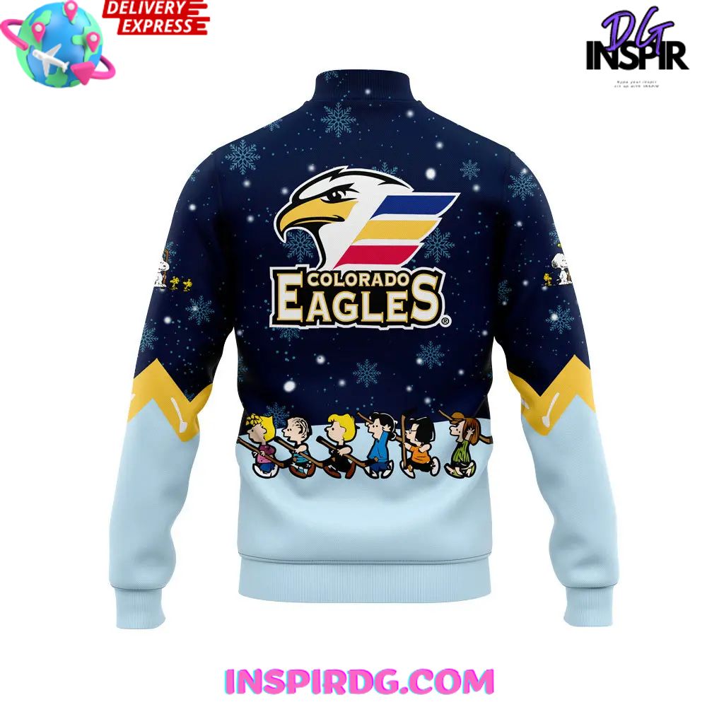 Colorado Eagles Peanuts Holiday Specialty Varsity Jacket