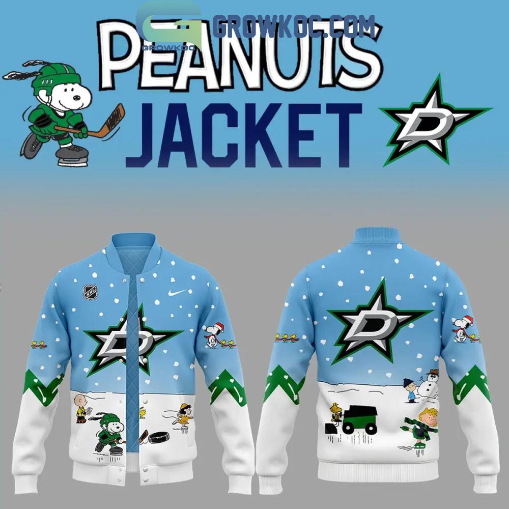 Peanuts Snoopy Hockey Jacket - Dallas Stars Winter Theme For Fans