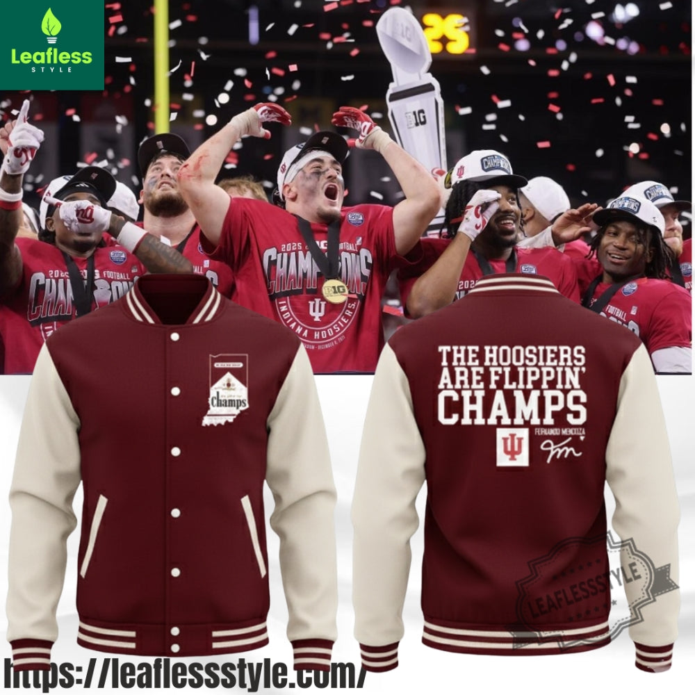 Flippin Champs Indiana College Football Fans Baseball Jacket