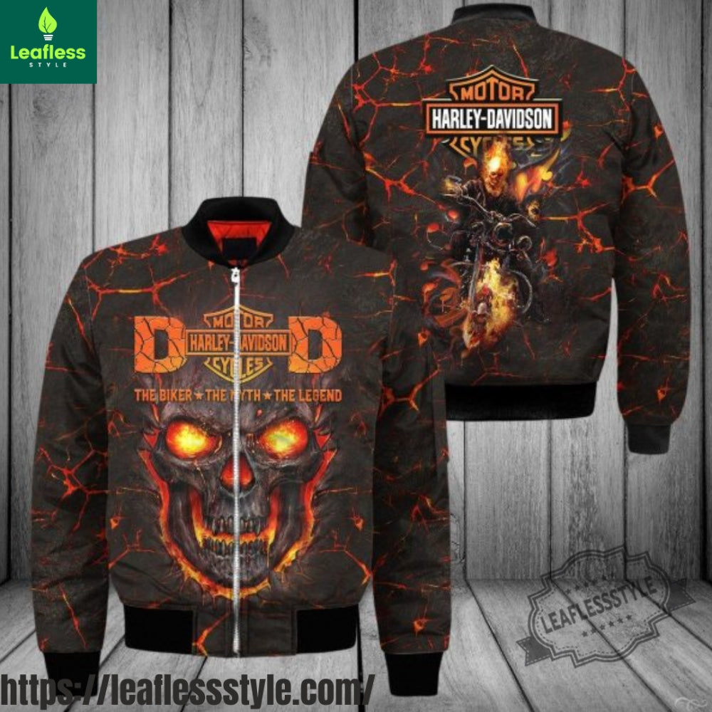 Harley Davidson Skull Bomber Jacket