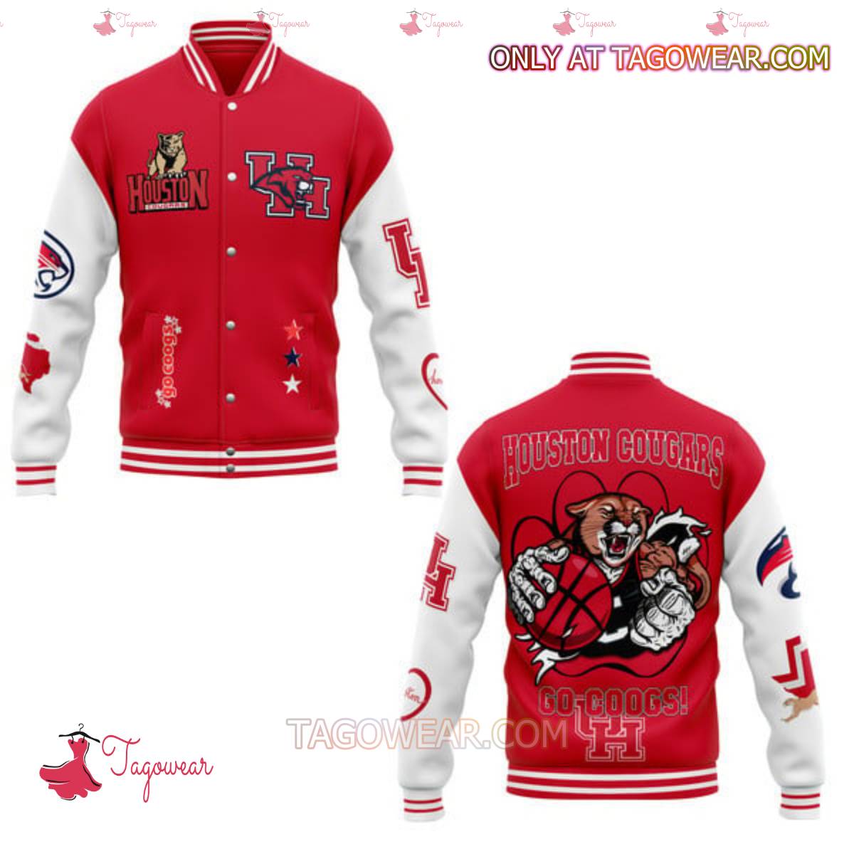 Houston Cougars Go Coogs Baseball Jacket