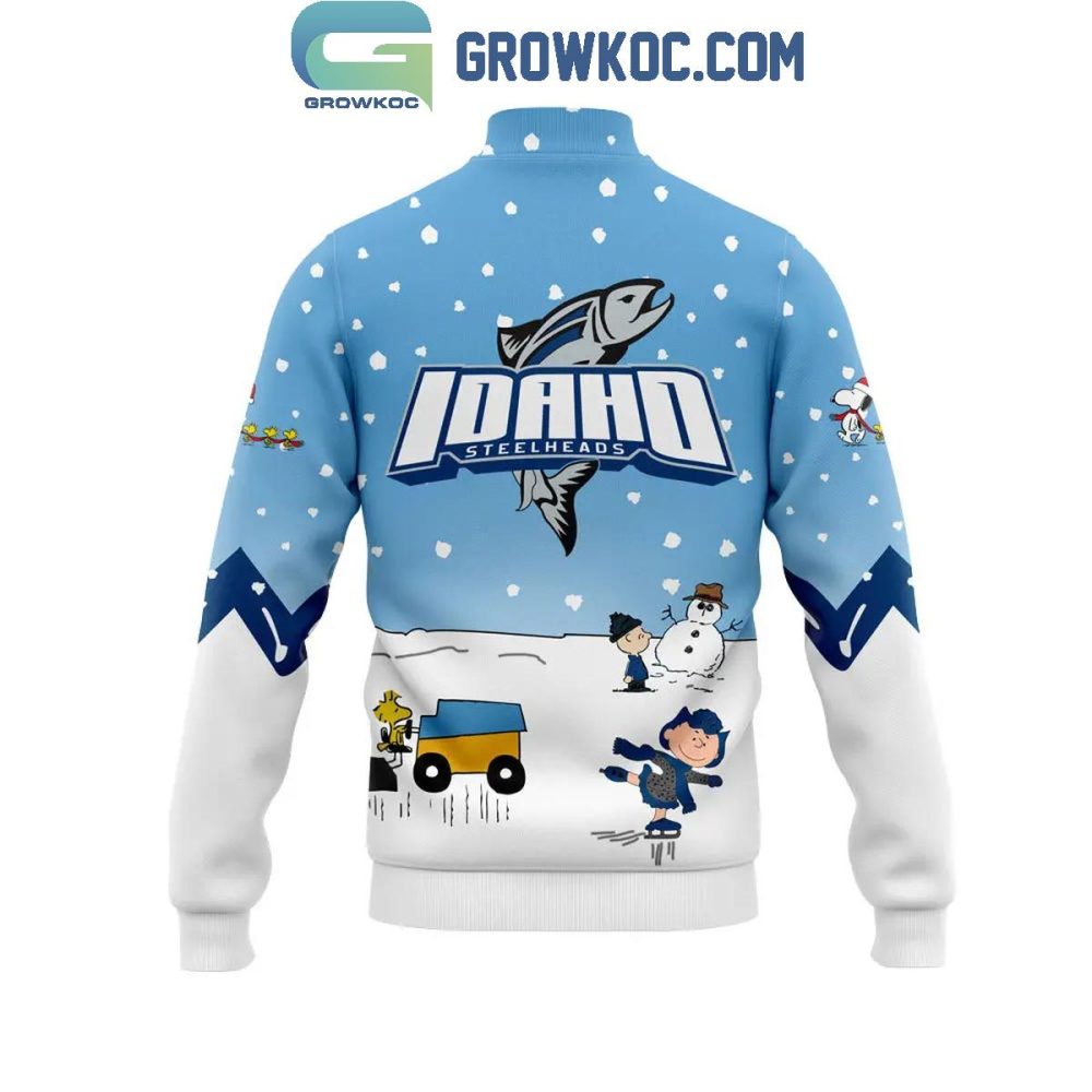 Peanuts Idaho Steelheads Hockey Jacket – Cozy Blue Cartoon Bomber For Fans