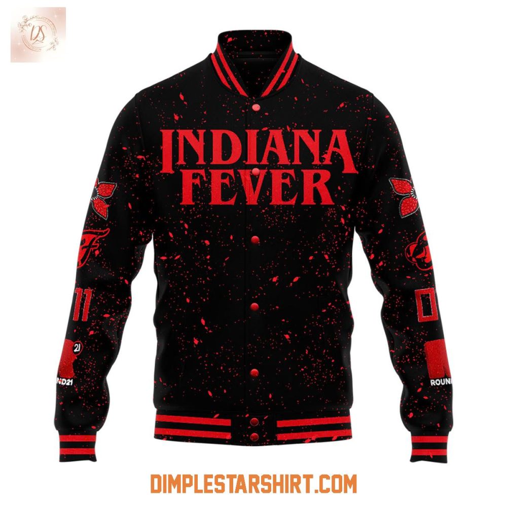 Indiana Fever Caitlin Clark Stranger Things Baseball Jacket
