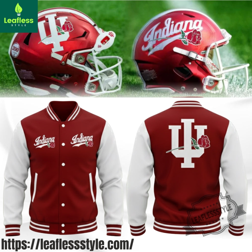 Indiana Hoosiers 2025 Rose Bowl Game Baseball Jacket