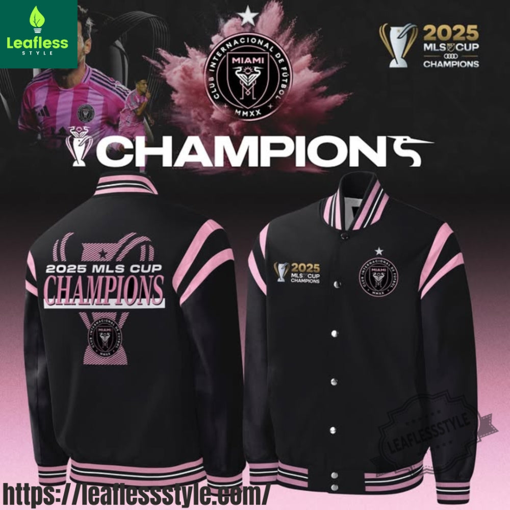 Inter Miami Cf 2025 Mls Cup Champions Baseball Jacket