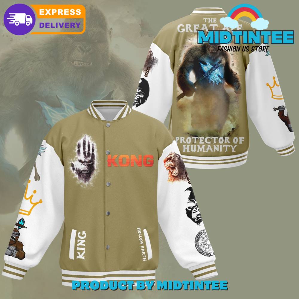 Kong Varsity Jacket - Protector Of Humanity Design , Fast Shipping , Midtintee Fashion