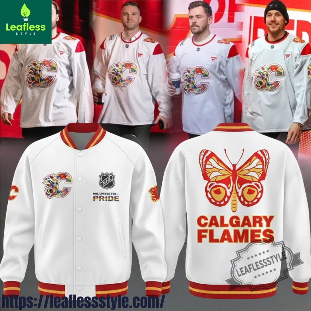 Limited Edition Calgary Flames Pride Night 2026 Baseball Jacket