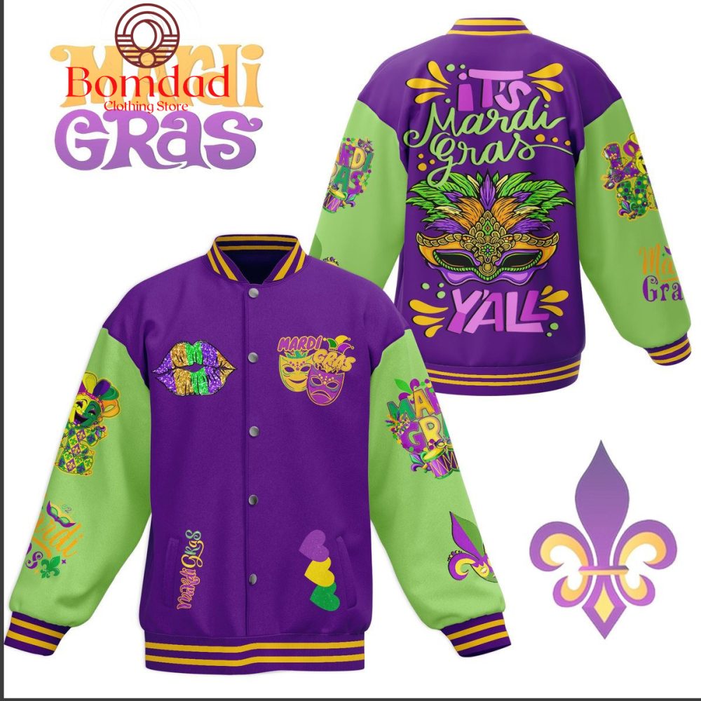 Mardi Gras It?S All Holiday Baseball Jacket